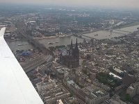 Nordsee 2017 Joerg (9)  Vorbei am Dom in Kln aus der Luft, ber der Altstadt Nord